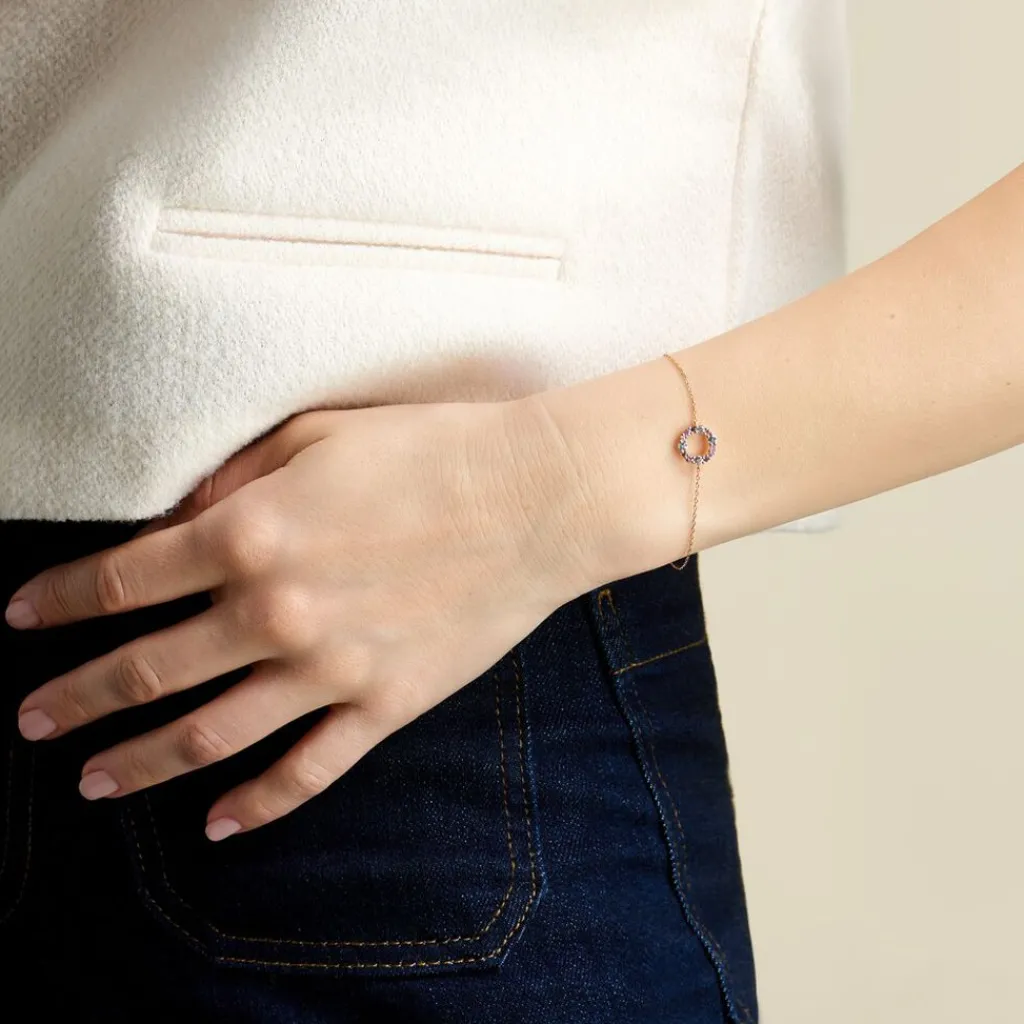 Histoire d'Or Bracelet Iris Or Jaune Topaze Améthyste Sale