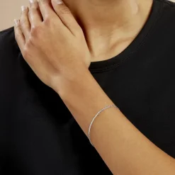 Histoire d'Or Bracelet Ivy Maille Haricot or blanc Best