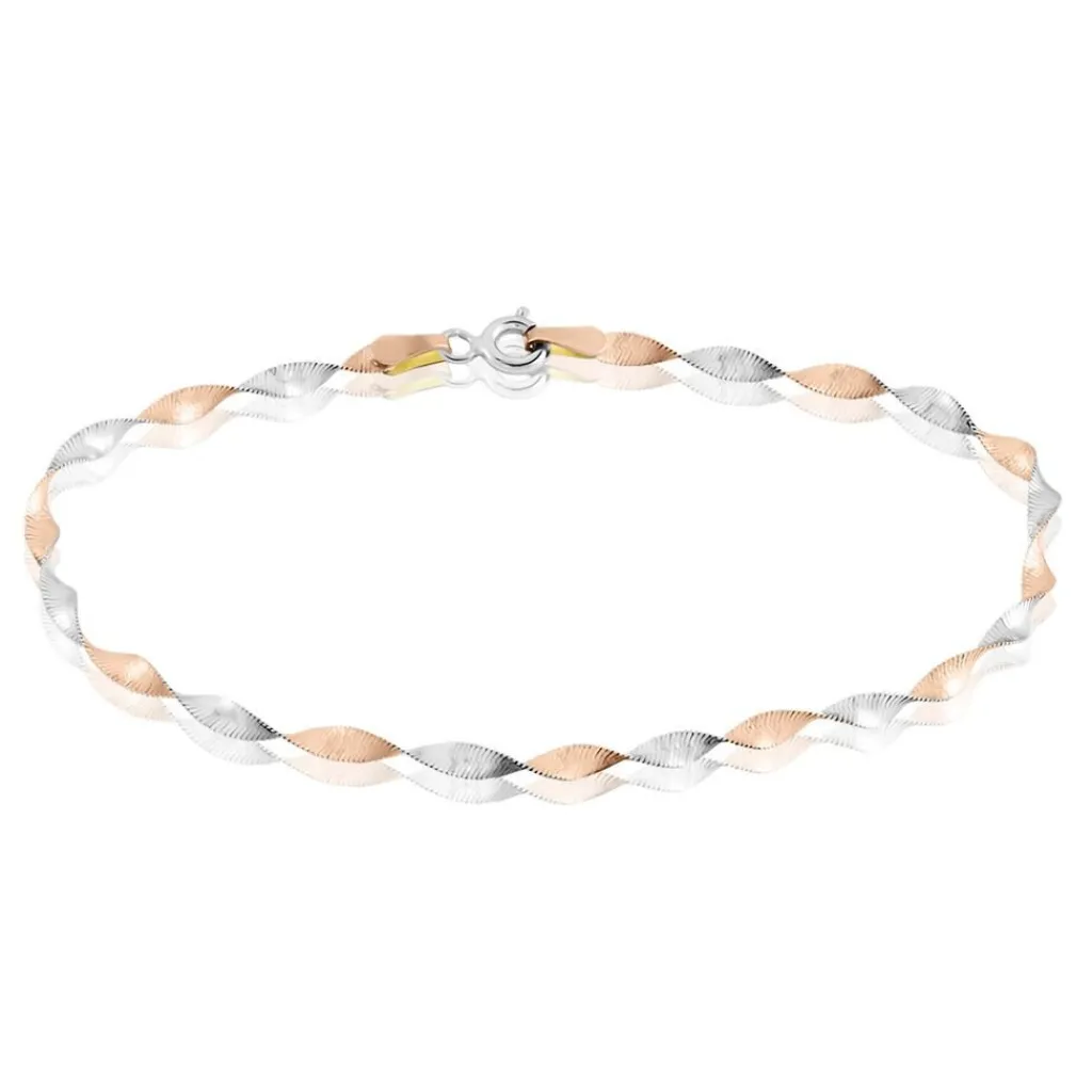 Histoire d'Or Bracelet Izar Torsadee or bicolore Hot