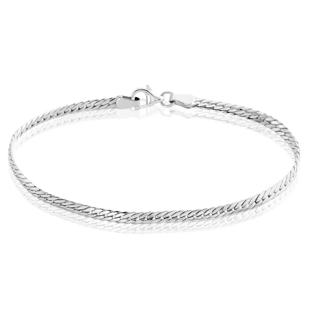 Histoire d'Or Bracelet Izel Maille Anglaise Or Blanc Discount