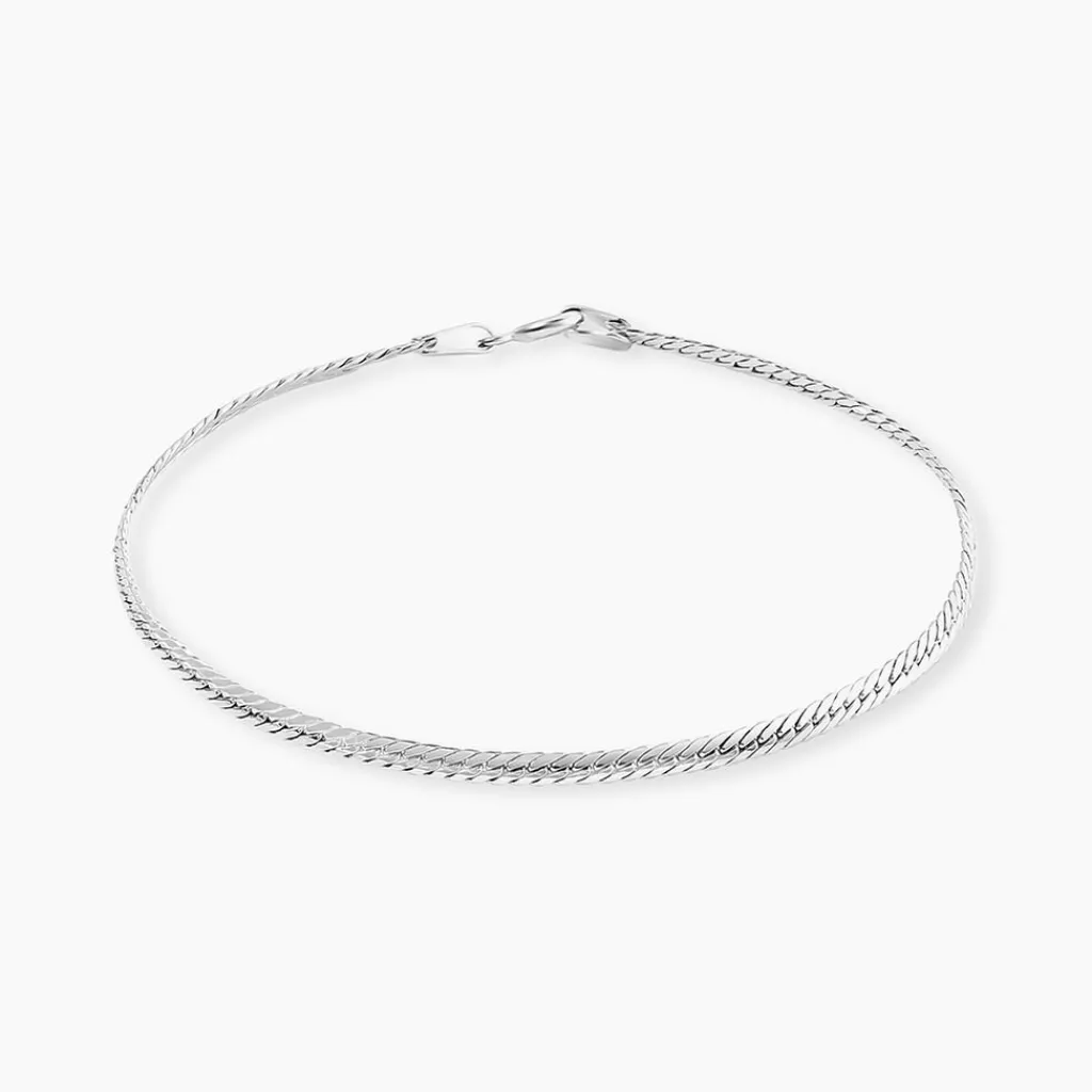 Histoire d'Or Bracelet Izel Maille Anglaise or blanc Discount