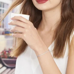 Histoire d'Or Bracelet Izel Maille Anglaise or blanc Discount