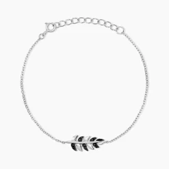 Histoire d'Or Bracelet Jade Argent Blanc Oxyde De Zirconium argent blanc oxyde noir Hot