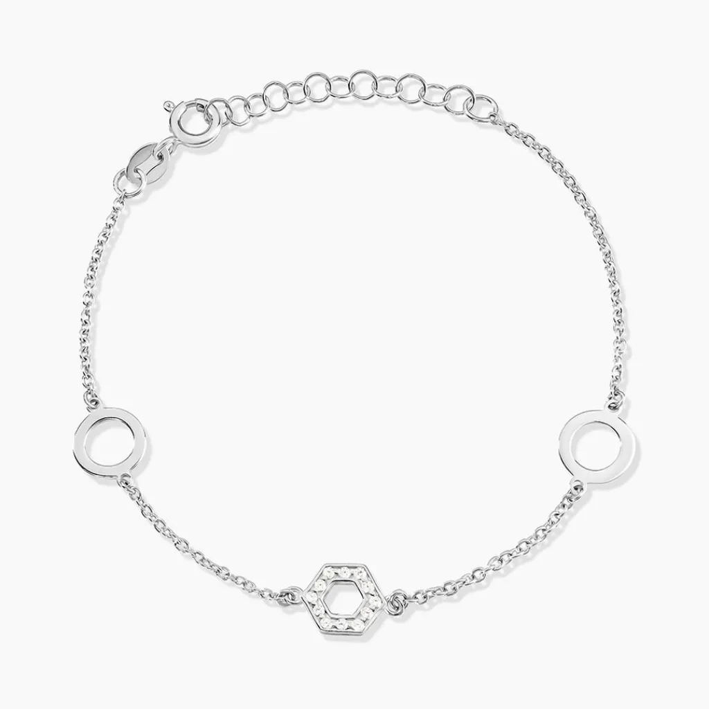 Histoire d'Or Bracelet Jalila Argent Blanc Oxyde De Zirconium Outlet