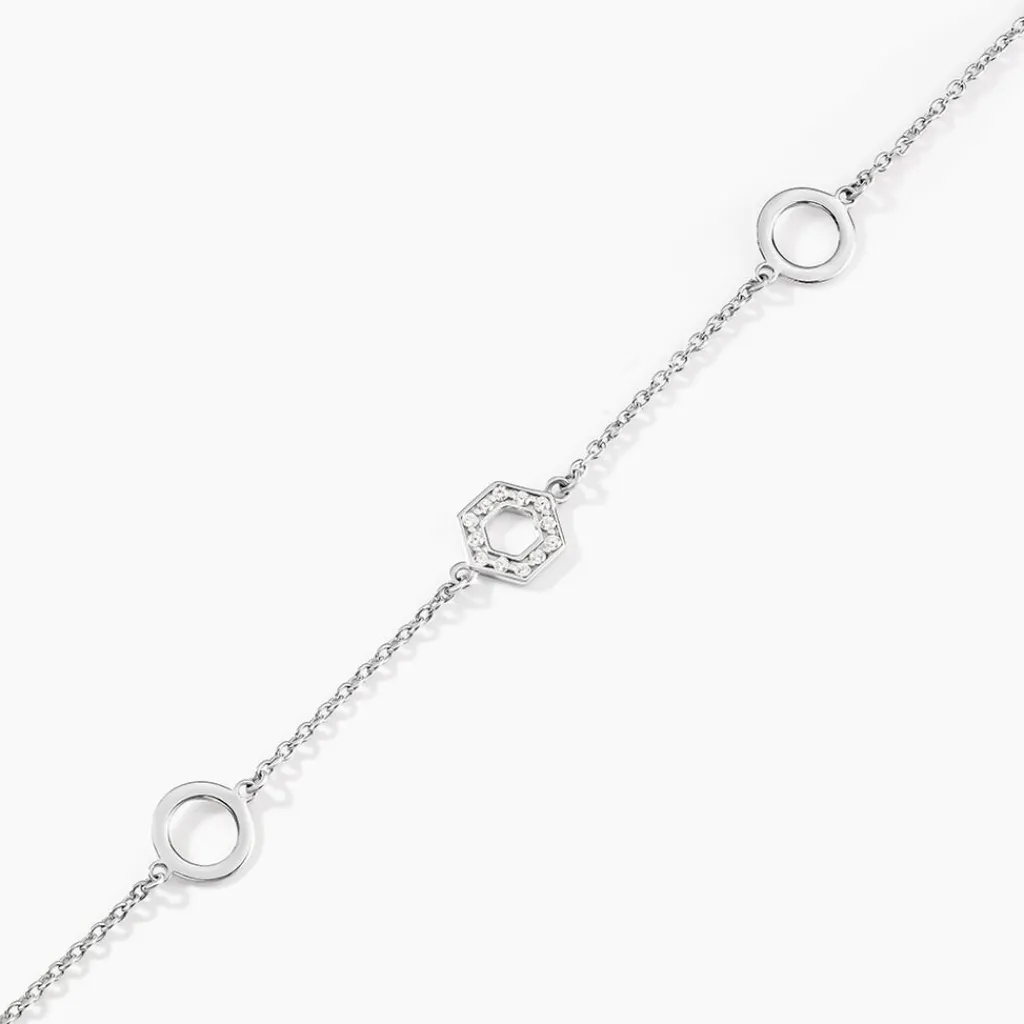 Histoire d'Or Bracelet Jalila Argent Blanc Oxyde De Zirconium Outlet