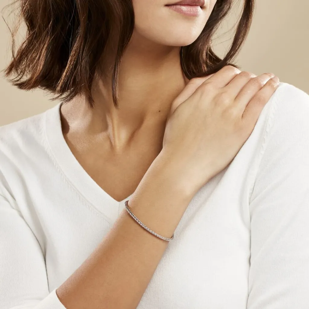 Histoire d'Or Bracelet Jany Maille Palmier or blanc Sale