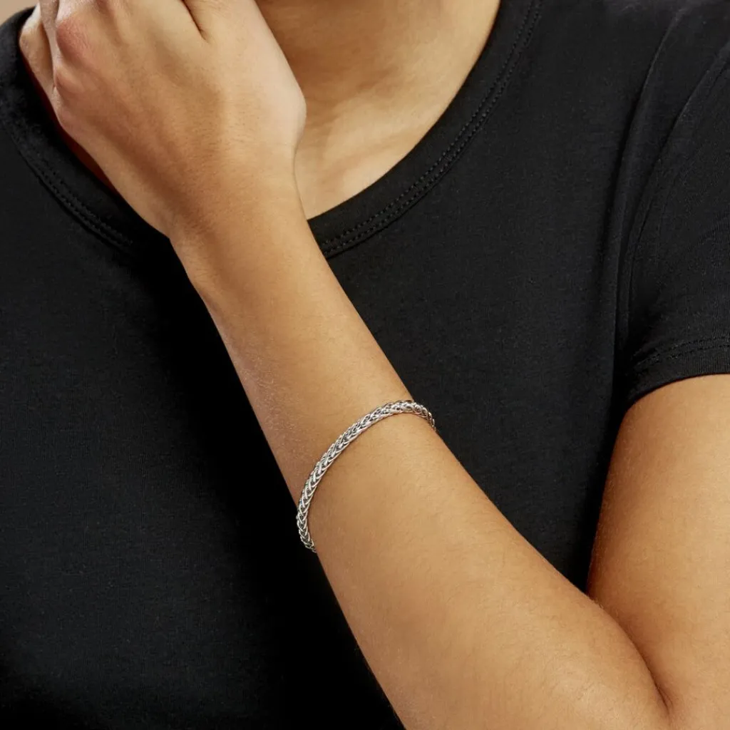 Histoire d'Or Bracelet Jany Maille Palmier or blanc New