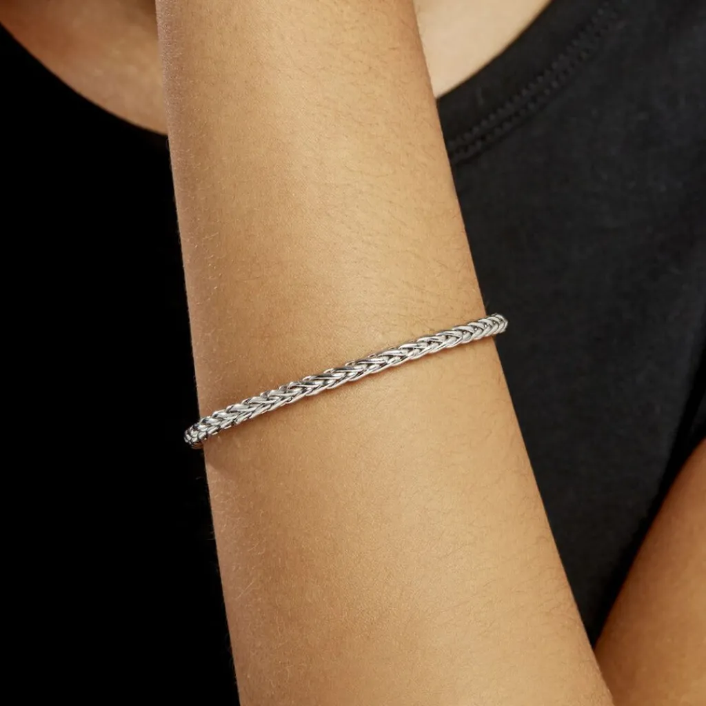 Histoire d'Or Bracelet Jany Maille Palmier or blanc New