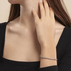 Histoire d'Or Bracelet Jany Maille Palmier or blanc Discount