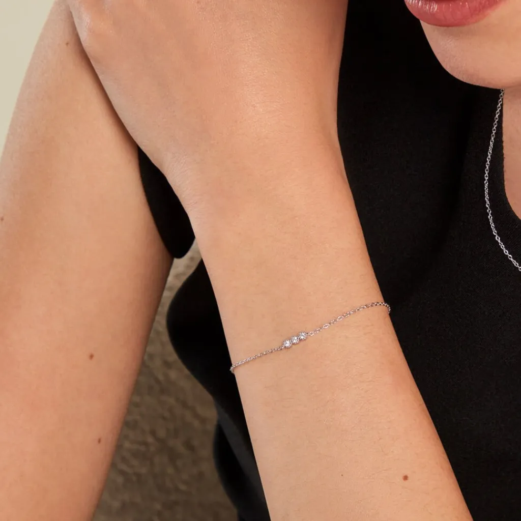 Histoire d'Or Bracelet Janys Argent Blanc Oxyde De Zirconium Best