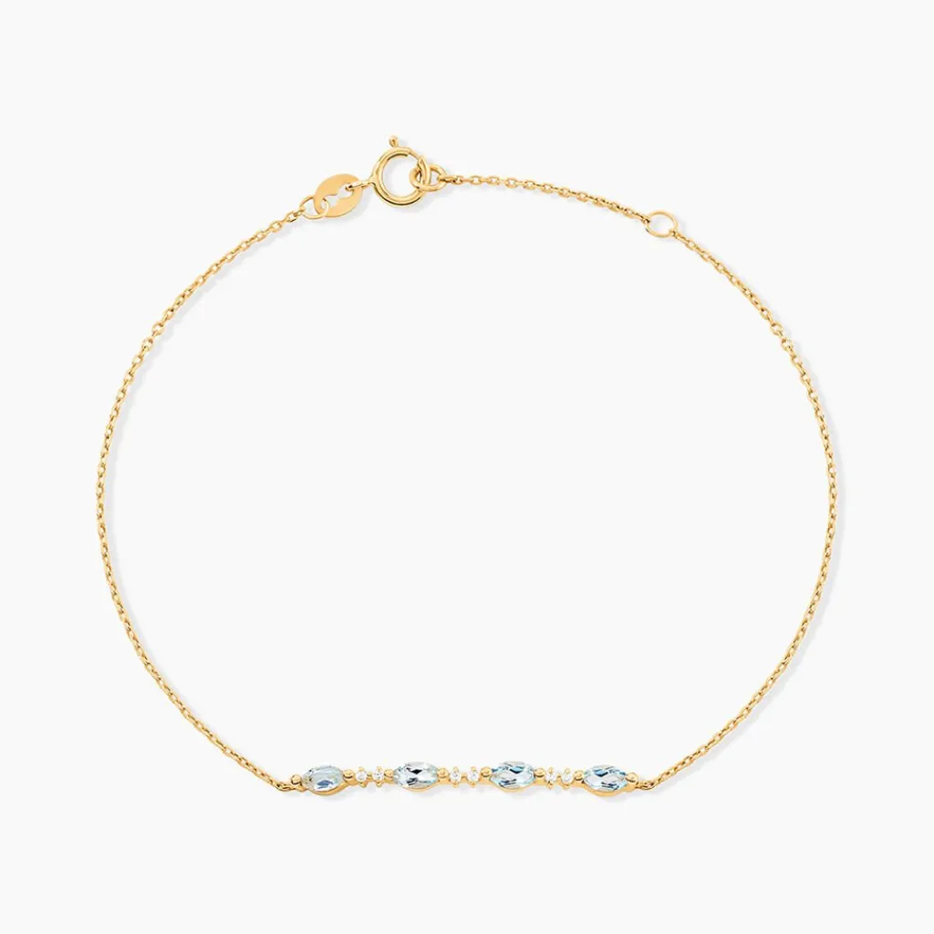 Histoire d'Or Bracelet Jardin Secret Or Jaune Topaze Oxyde De Zirconium Sale