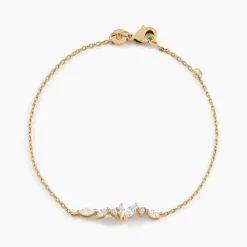 Histoire d'Or Bracelet Jardins D'hiver Plaqué Or Jaune Oxyde De Zirconium New