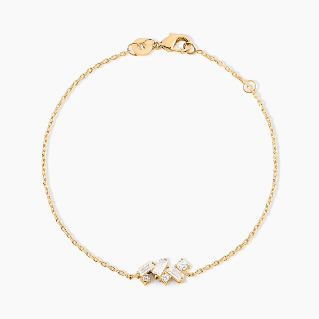 Histoire d'Or Bracelet Jardins D'hiver Plaqué Or Jaune Oxyde De Zirconium Best