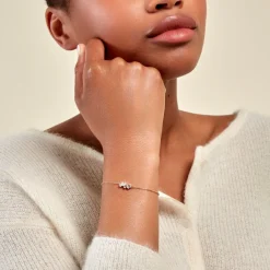 Histoire d'Or Bracelet Jardins D'hiver Plaqué Or Jaune Oxyde De Zirconium Best