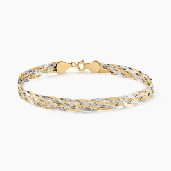 Histoire d'Or Bracelet Jasmin Tresse Or Bicolore New