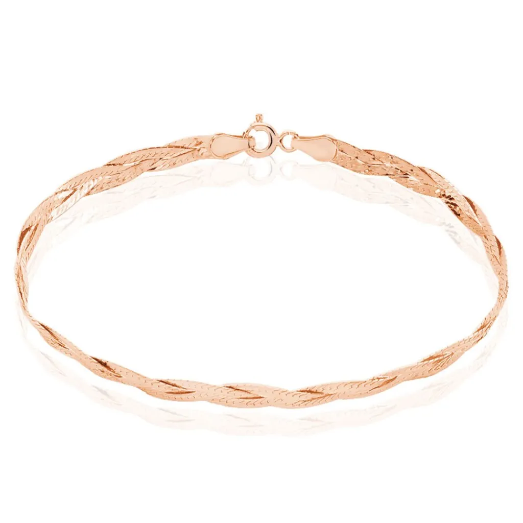 Histoire d'Or Bracelet Jasmin Tresse Or Rose Outlet
