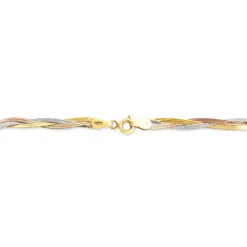 Histoire d'Or Bracelet Jasmin Tresse or tricolore Discount