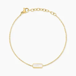 Histoire d'Or Bracelet Jazz Acier Jaune Nacre
