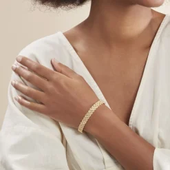 Histoire d'Or Bracelet Jerry Maille Corde 3 Rangs or jaune Best