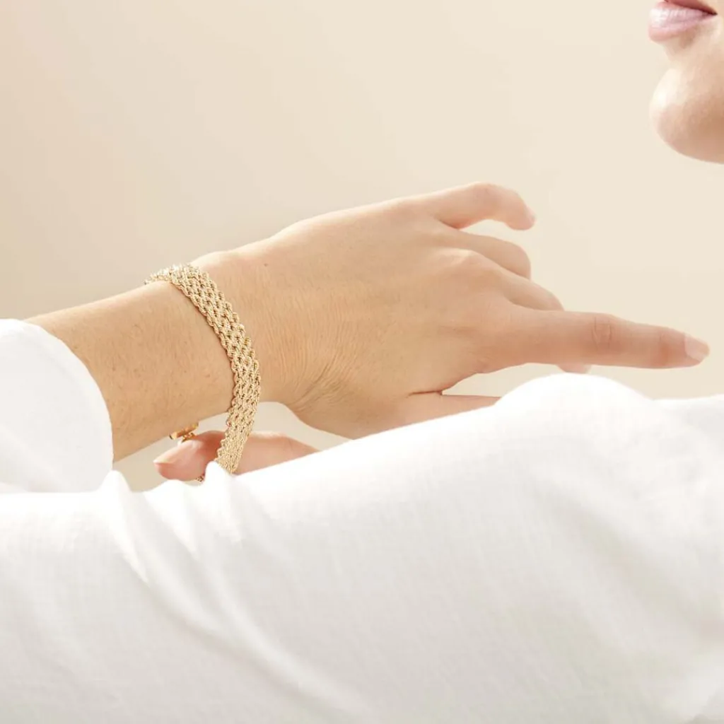 Histoire d'Or Bracelet Jerry Maille Corde 4 Rangs Or Jaune Outlet