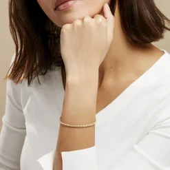 Histoire d'Or Bracelet Jerry Maille Corde or jaune Discount