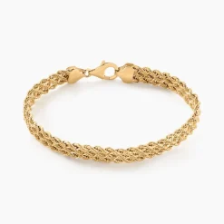 Histoire d'Or Bracelet Jerry Maille Corde 3 Rangs or jaune