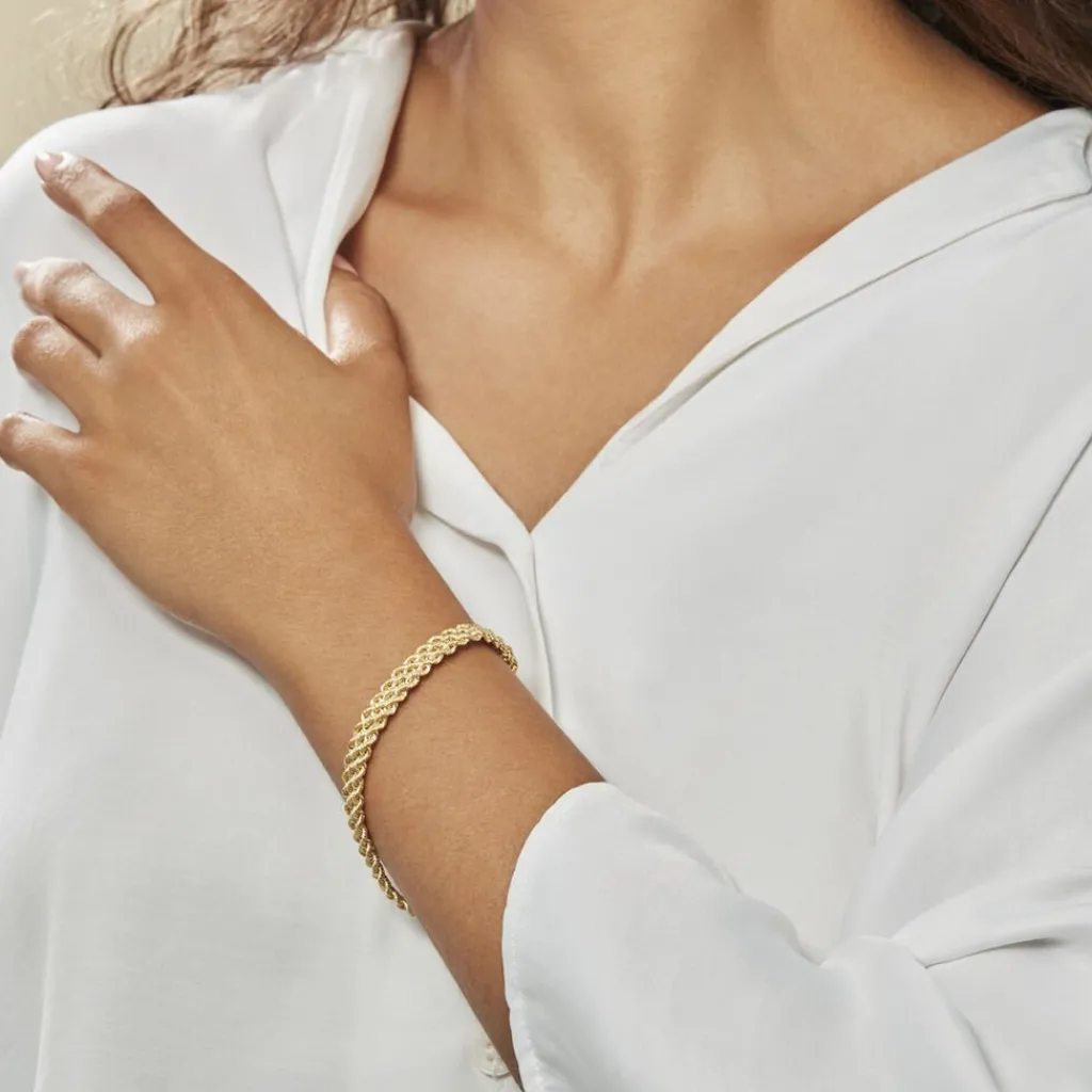 Histoire d'Or Bracelet Jerry Maille Corde 3 Rangs or jaune