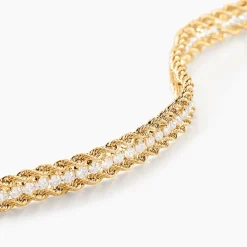 Histoire d'Or Bracelet Jerry Maille Corde Or Jaune Discount