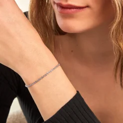 Histoire d'Or Bracelet Jerry Or Blanc Maille Corde Clearance