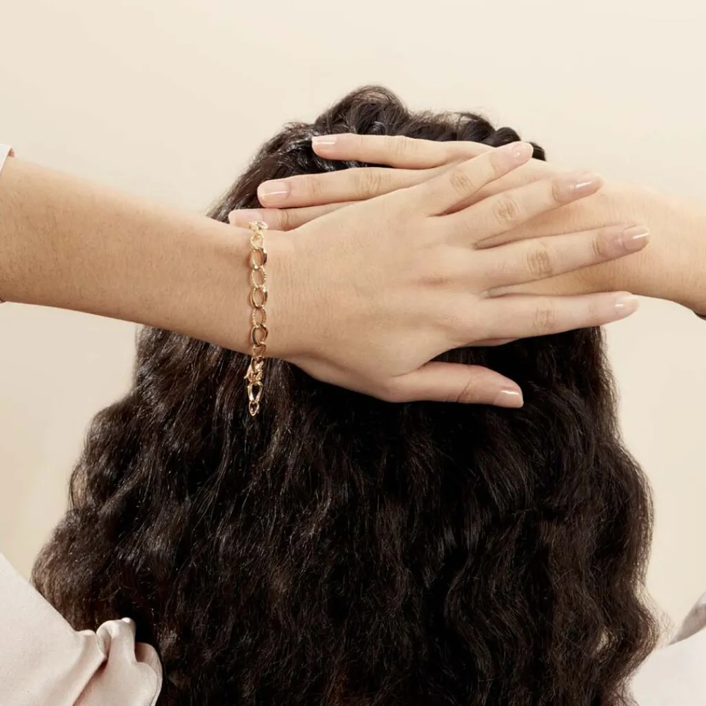 Histoire d'Or Bracelet Joice Maille Alternée Et Godronne or jaune Sale