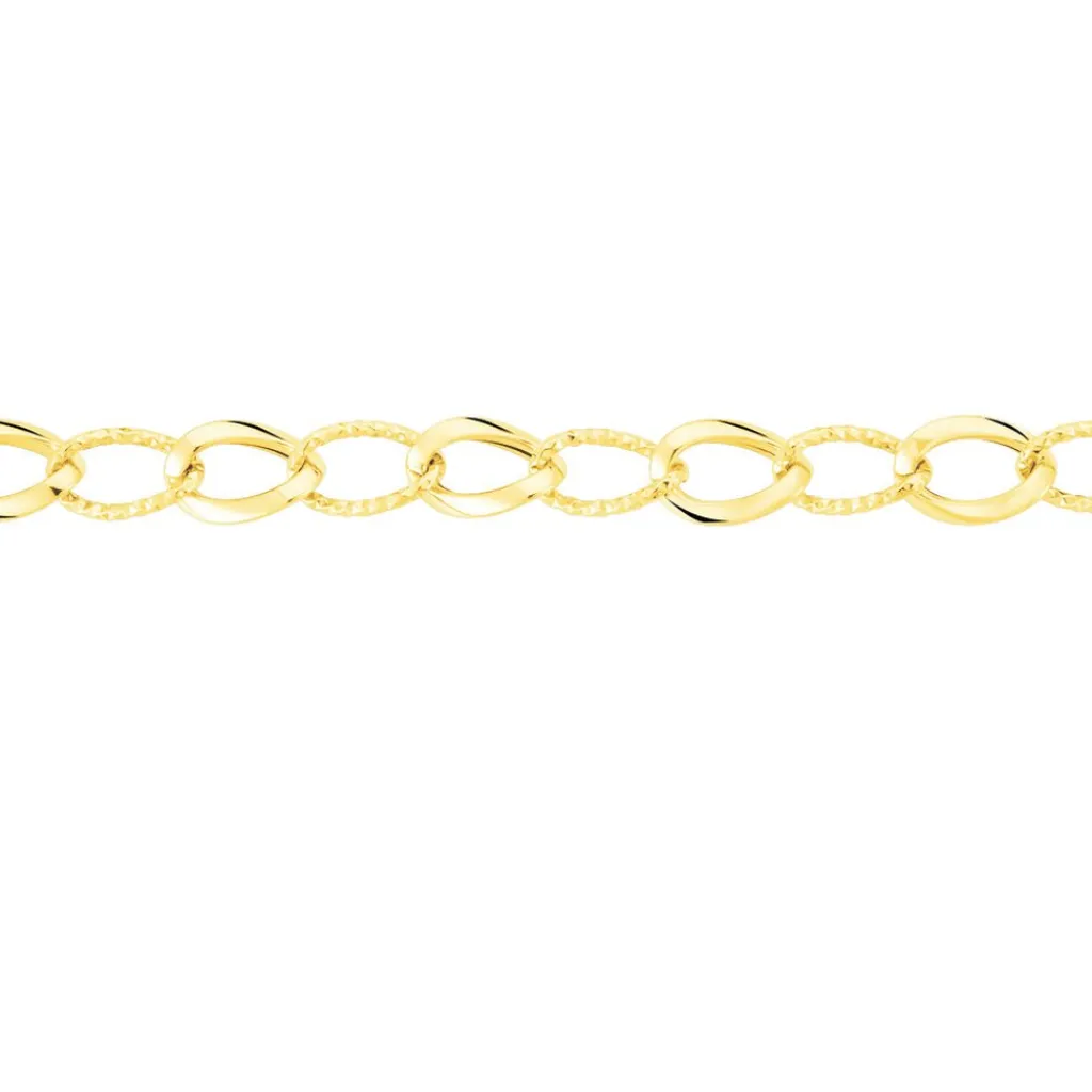 Histoire d'Or Bracelet Joice Maille Alternée Et Godronne Or Jaune