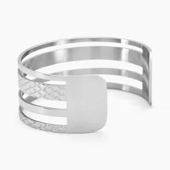 Histoire d'Or Bracelet Jonc Abram acier blanc Best