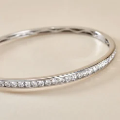 Histoire d'Or Bracelet Jonc Alane Or Blanc Oxyde De Zirconium Best