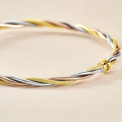 Histoire d'Or Bracelet Jonc Anaisaae Torsade Or Tricolore Outlet