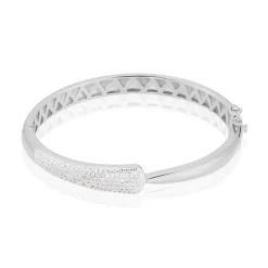 LAETIZIA Bracelet Jonc Andie Argent Blanc Oxyde De Zirconium Sale