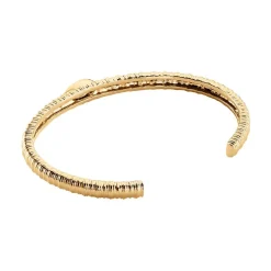 Histoire d'Or Bracelet Jonc Angelica Plaque Or Jaune Oxyde De Zirconium New