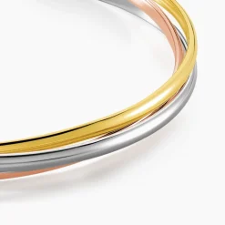 Histoire d'Or Bracelet Jonc Annie-france Plaqué Or Tricolore Sale