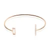Histoire d'Or Bracelet Jonc Argent Rose Tea Oxyde De Zirconium Best