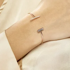 Histoire d'Or Bracelet Jonc Argent Rose Tea Oxyde De Zirconium Best