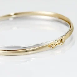 Histoire d'Or Bracelet Jonc Catalin 2 Fils Flexibles Or Bicolore New