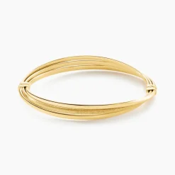 Histoire d'Or Bracelet Jonc Claudie 3 Fils Entrelaces Or Jaune Hot