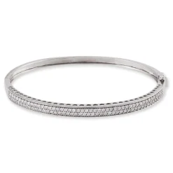 Histoire d'Or Bracelet Jonc Clélya Argent Blanc Oxyde De Zirconium