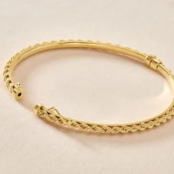 Histoire d'Or Bracelet Jonc Cordeline Or Jaune Discount