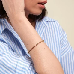 Histoire d'Or Bracelet Jonc Cordeline Or Jaune Discount