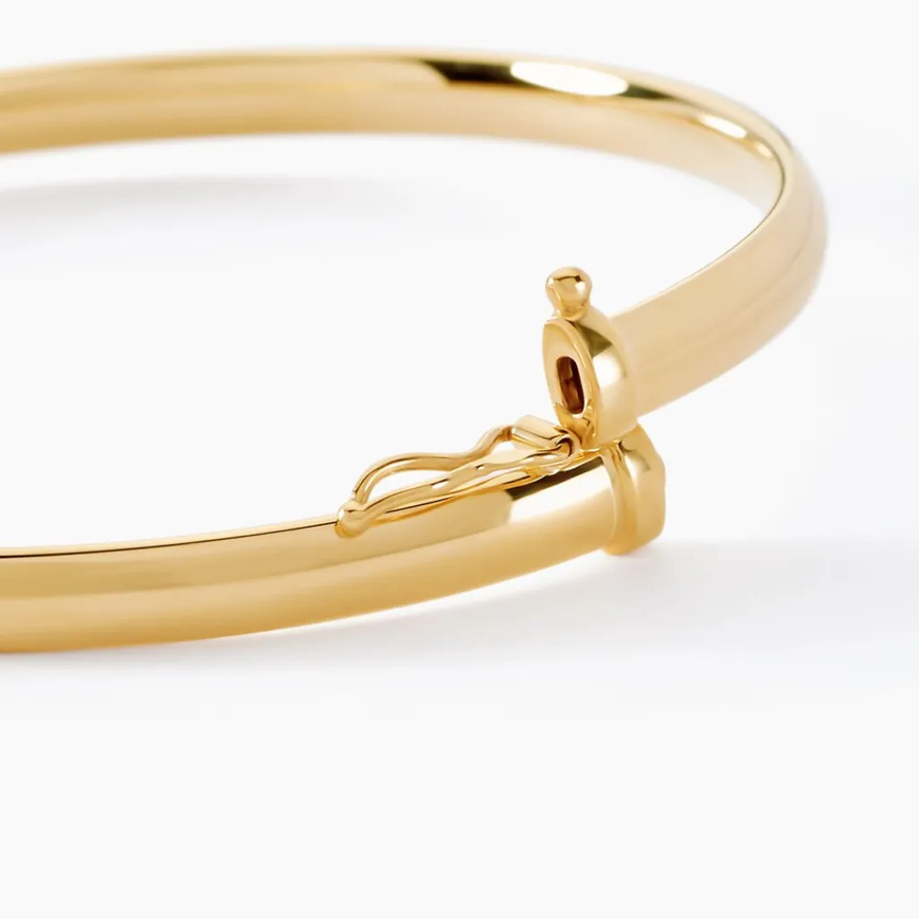 Histoire d'Or Bracelet Jonc Cynthia Fil Plat Lisse Or Jaune Sale