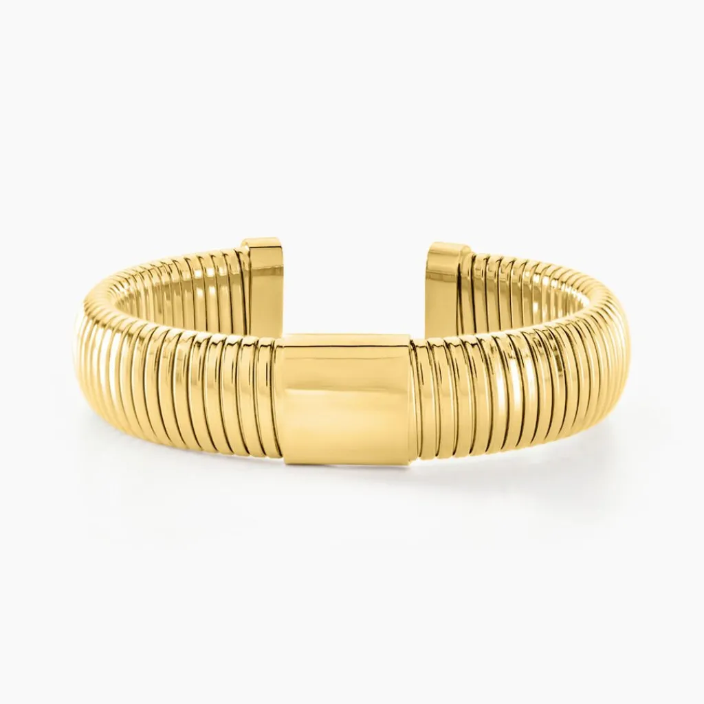 Histoire d'Or Bracelet Jonc Dafnie Acier Jaune