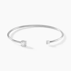 Histoire d'Or Bracelet Jonc Domitille Argent Blanc Oxyde De Zirconium Clearance