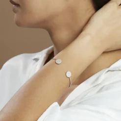 Histoire d'Or Bracelet Jonc Domitylle Argent Blanc Oxyde De Zirconium Hot