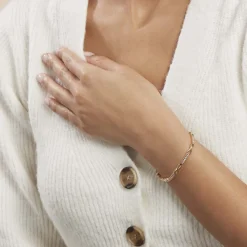 Histoire d'Or Bracelet Jonc Epiphanieae Plaqué Or Jaune Oxyde De Zirconium Online