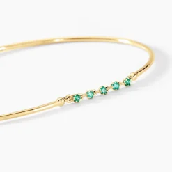 Histoire d'Or Bracelet Jonc Esmerald Rendez-vous Or Jaune Emeraude Outlet